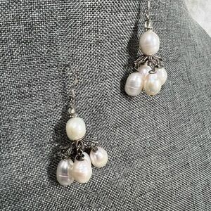 Fresh Water Pearls with Silver Plated Findings and Stainless Ear Hooks☑️